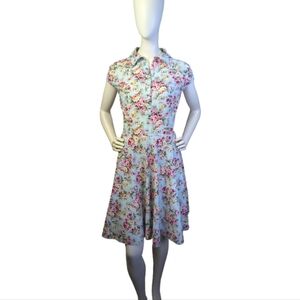 Maggie Tang Soft Feminine Floral Fit & Flare Dress | Fits M/L